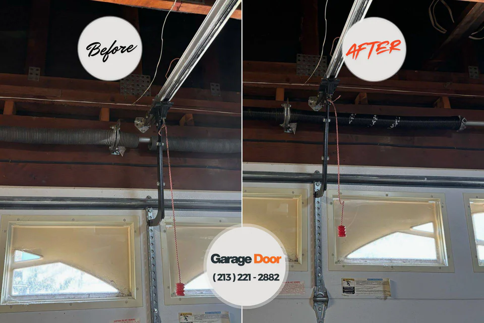 Before and after: garage door repair Yacolt, WA